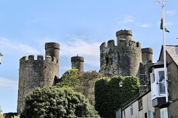 A view of Conwy Castle in North Wales