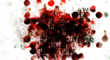 Modern art. Colorful contemporary artwork. Color strokes of paint. Brushstrokes on abstract background. Brush painting.