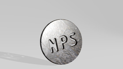 outdoors nps 3D icon standing on the floor, 3D illustration for beautiful and nature