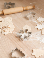 baking christmas cookies