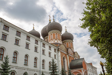 Exterior of the Cathedral of the Intercession of the Blessed Virgin Mary in Izmailovo. Built in 1679. Moscow, Russia
