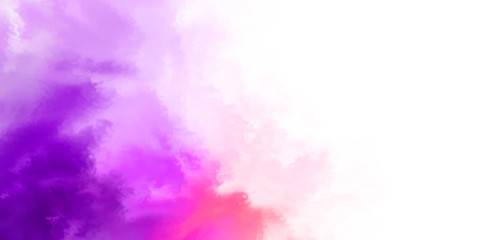 Abstract colorful watercolor on white background. Digital art painting.