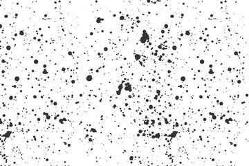 Hand drawn textured vector seamless pattern. Black ink spots on white background for template brochure, textile, wallpaper, wrapping paper.