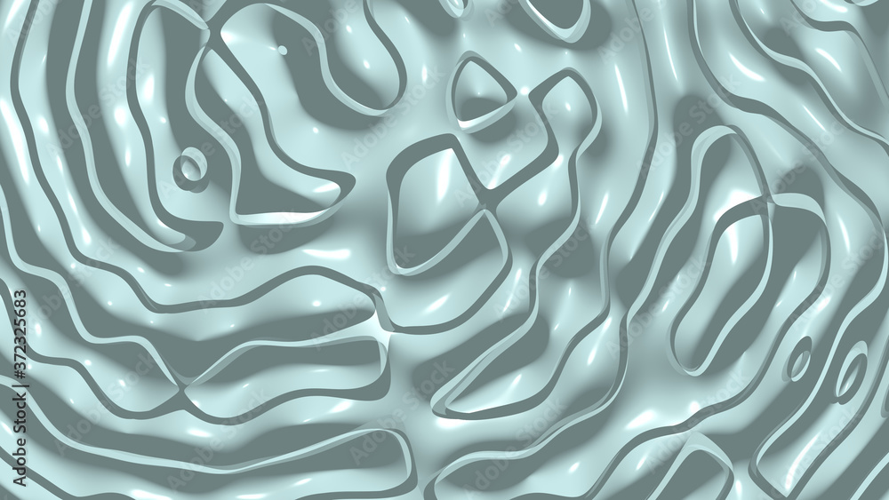 Poster uniform 3d abstract background of simple patterns of celeste color with lighting and shadows for var