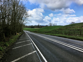 Fototapeta premium country road in the countryside