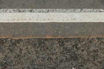 road markings on asphalt close up