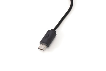 micro usb power cord isolated