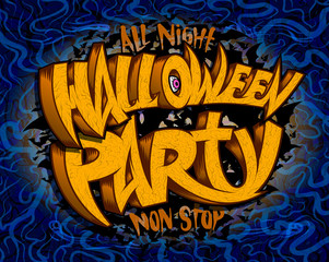 Halloween party graphic banner design