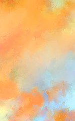 Abstract background of colorful brush strokes. Brushed vibrant wallpaper. Painted artistic creation. Unique and creative illustration.