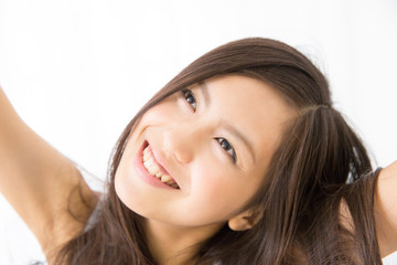 Fototapeta premium 寝起きの女性