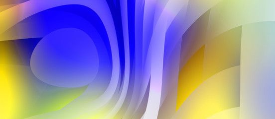 Abstract background with colorful gradient. Vibrant graphic wallpaper with stripes design. Fluid 2D illustration of modern movement.