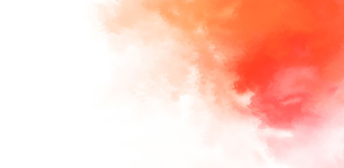 Abstract colorful watercolor on white background. Digital art painting.