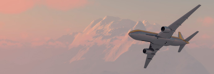 passenger plane in the sky