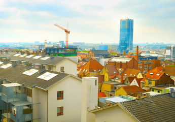 Skyline Brussels construction site Belgium