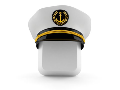 Computer key with captain's hat