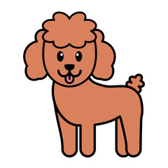 Isolated dog cartoon. Happy pet - Vector illustration