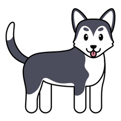 Isolated dog cartoon. Happy pet - Vector illustration