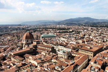 Naklejka premium An aerial view of Florence in Italy