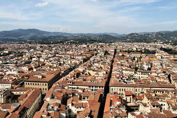 An aerial view of Florence in Italy