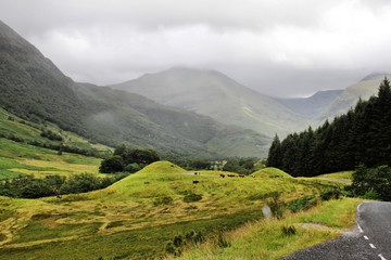 Fototapeta na wymiar A view of Scotland near Fort William