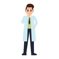 Isolated happy doctor cartoon. Doctor icon - Vector