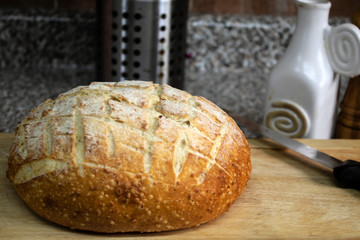Round loaf of bread