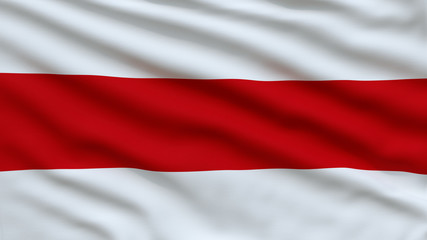 Red And White Belarus Flag - 3D Illustration