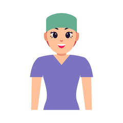 Isolated woman doctor cartoon. Medical profesional - Vector