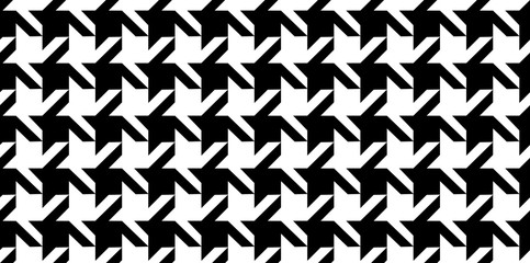 Vector geometric seamless pattern. Stylish bold black and white texture.