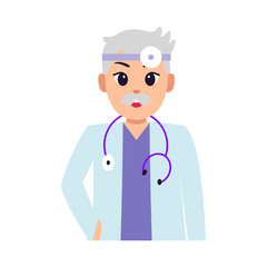 Fototapeta premium Isolated happy doctor cartoon. Doctor icon - Vector