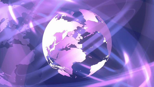 Transparent globe turning animation