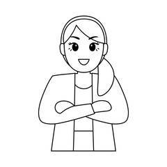 Isolated woman doctor cartoon. Medical profesional - Vector