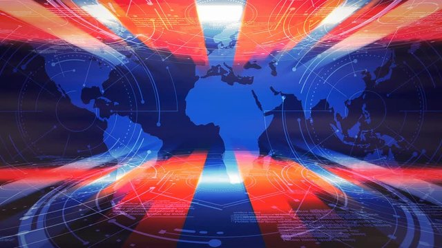 Generic news intro with world map