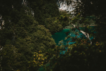 Blue water at the plitvicer seen