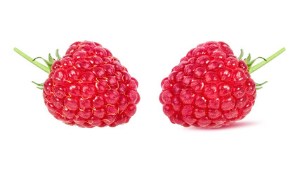 Raspberries set  isolated on white background