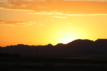 A beautiful sunset over the mountains. 