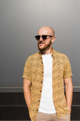 portrait man guy male handsome stylish beard