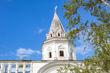 White stone architecture of the Izmailovo Museum-reserve of the 17th century. Moscow, Russia