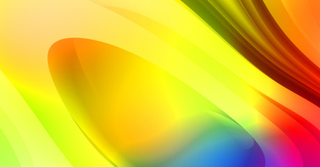 Abstract background with colorful gradient. Vibrant graphic wallpaper with stripes design. Fluid 2D illustration of modern movement.