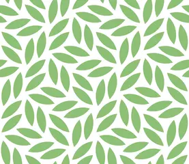 Tapeten Vektor geometrische nahtlose Muster. Moderner stilvoller Blumenhintergrund mit Blättern. © Oleksandra