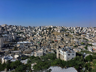 Fototapeta na wymiar An aerial view of Hebron in Israel and Palestine