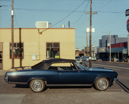 Fototapeta Vintage car shot on Film