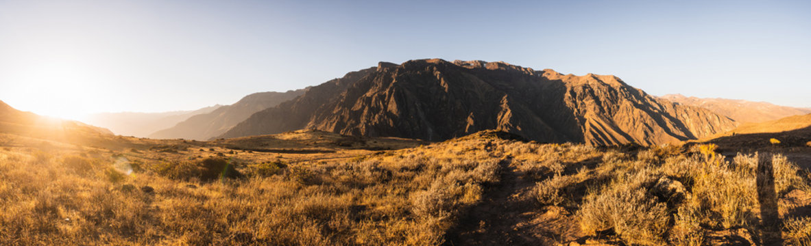 Amazing view of canyon in the andes mountain