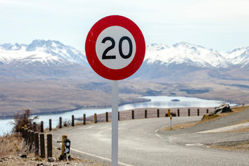 20 km/h speed limit roadsign 