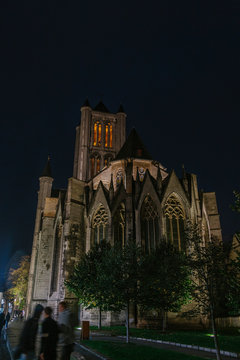 Saint Nicholas Church by night, Gent, Belgium