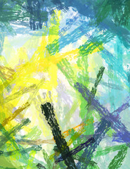 Brushed Painted Abstract Background. Brush stroked painting. Artistic vibrant and colorful wallpaper..