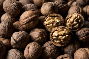 walnuts natural background