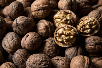 walnuts natural background