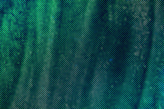 Neon colored space shapes of RGB pixels on modern LCD display