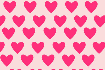 Vector background with hearts. Pink background to decorate the maiden party. Paper design for a little princess. Bright pink abstract pattern for inviting kids.